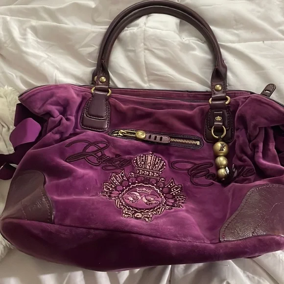 Juicy Couture | Bags | Juicy Couture Velour Purple Splendor